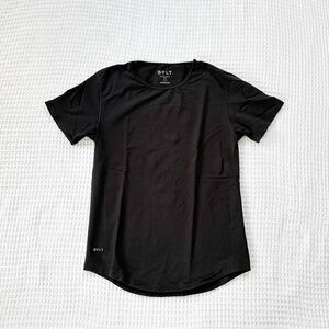 BYLT Men's Wide Neck LUX Black Short Sleeve Shirt Size Large Non Shrink